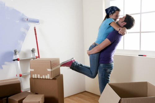 Organised moving boxes prepared by packing and unpacking services in Brent