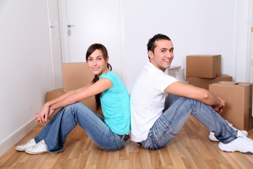 Protective packing materials used for fragile items during flat removals